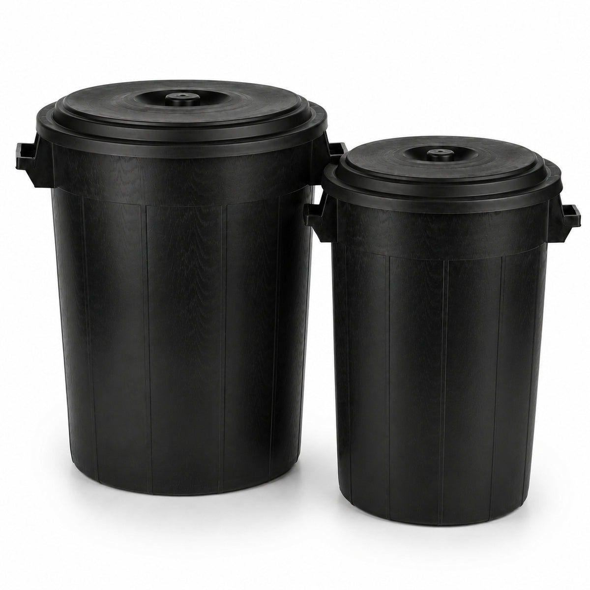  BigDean Universaltonne 100 & 70 Liter mit Deckel und 2 Tragegriffen Allzweck Tonne Schwarz image 6
