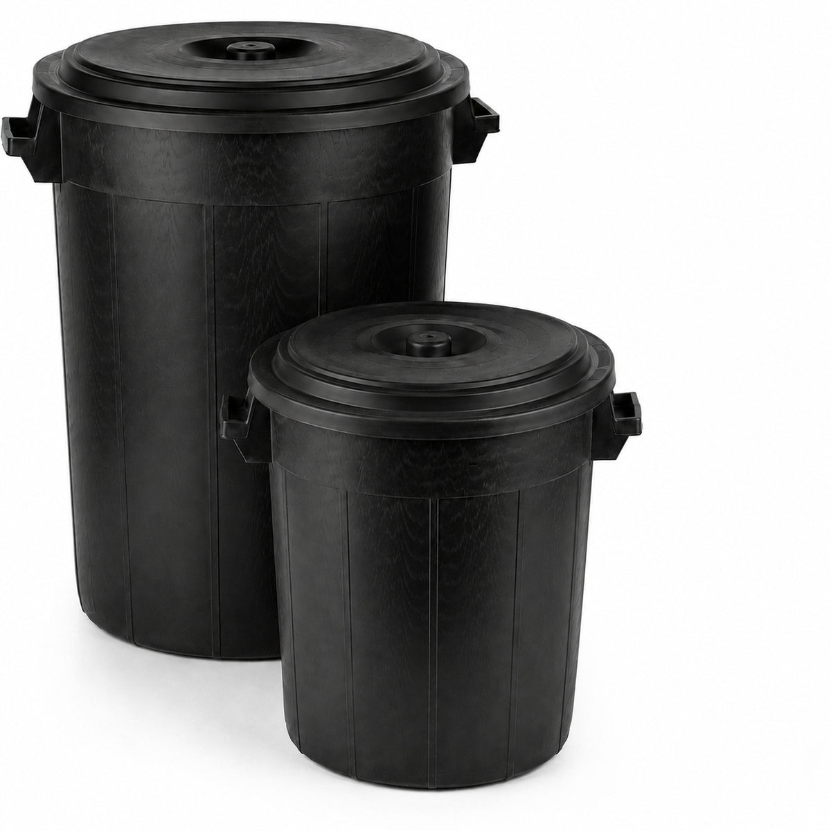 BigDean Universaltonne 100 & 50 Liter mit Deckel Allzweck Tonne schwarz image 1