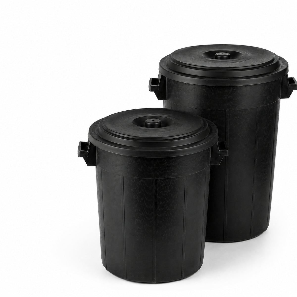 BigDean Universaltonne 70 & 50 Liter mit Deckel und 2 Tragegriffen Allzweck Tonne Schwarz image 6
