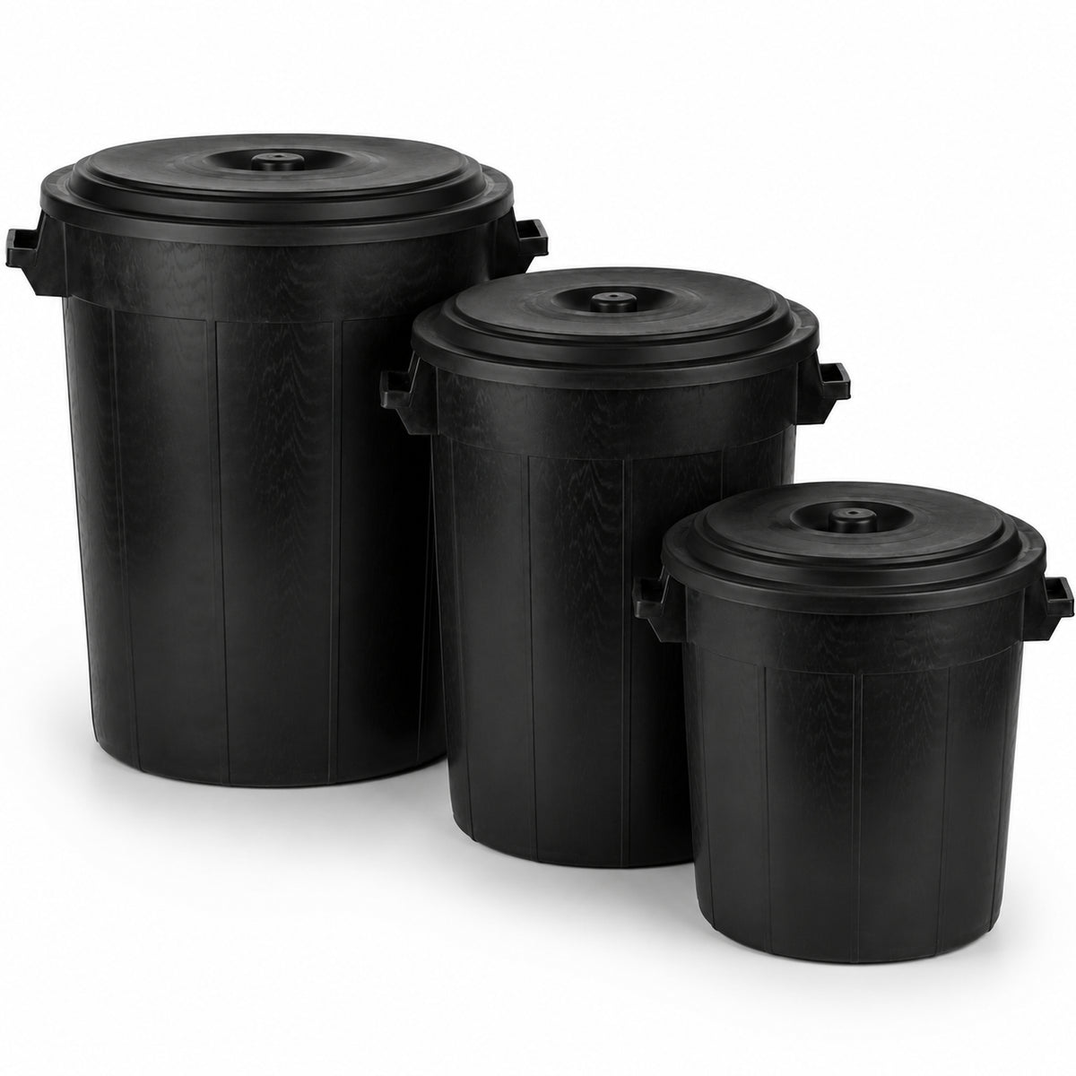 BigDean Universaltonne 100, 70 & 50 Liter mit Deckel Allzweck Tonne schwarz image 6