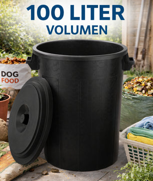 Universaltonne 100 Liter mit Deckel 2 Tragegriffe Kunststoff 2