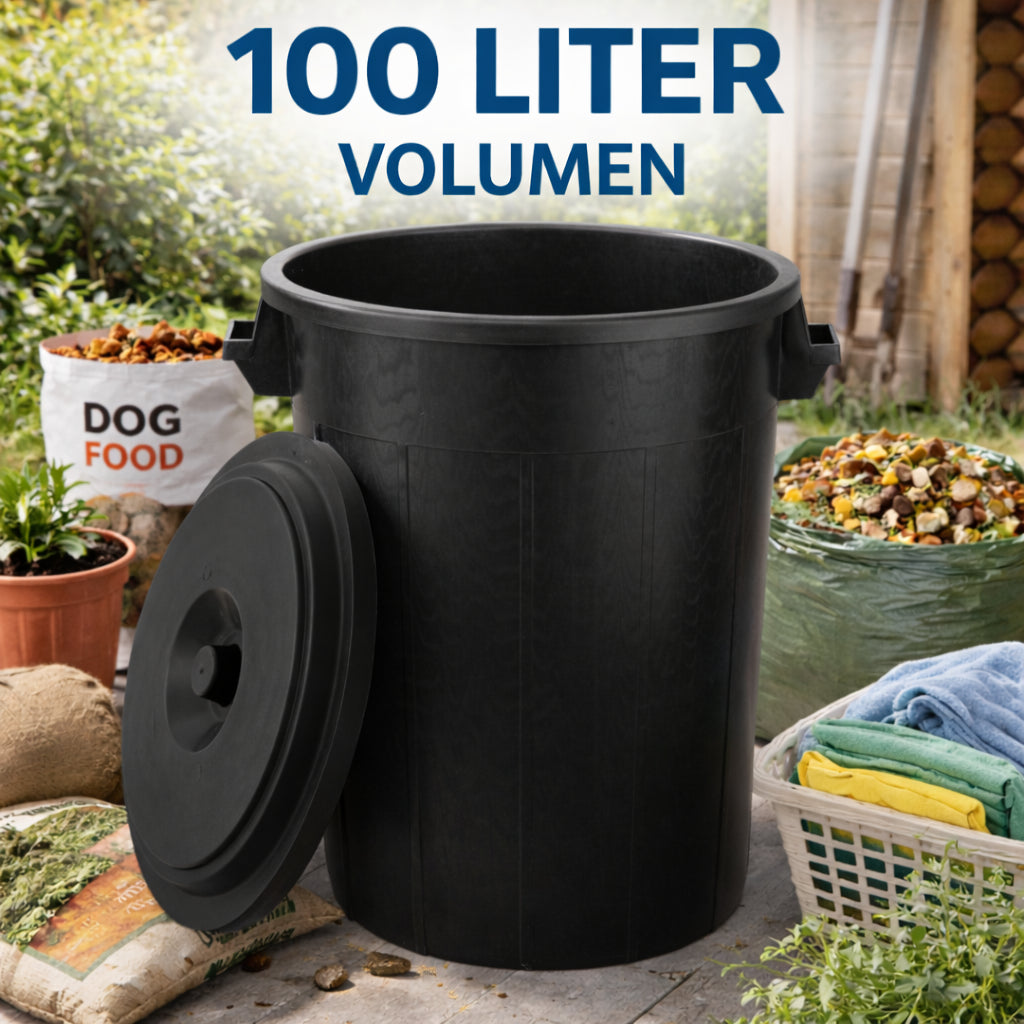 Universaltonne 100 Liter mit Deckel 2 Tragegriffe Kunststoff 2
