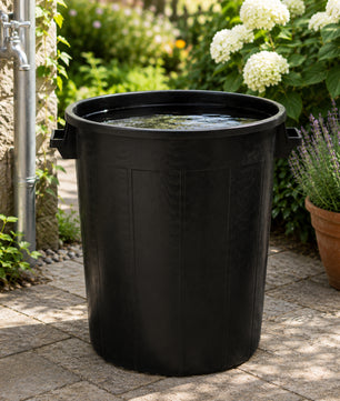 Universaltonne 100 Liter ohne Deckel Allzweck Tonne Schwarz mit 2 Tragegriffen  4
