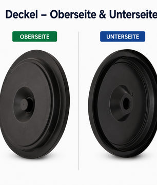 Deckel zur Universaltonne 100 Liter Allzweck Tonne Schwarz 3