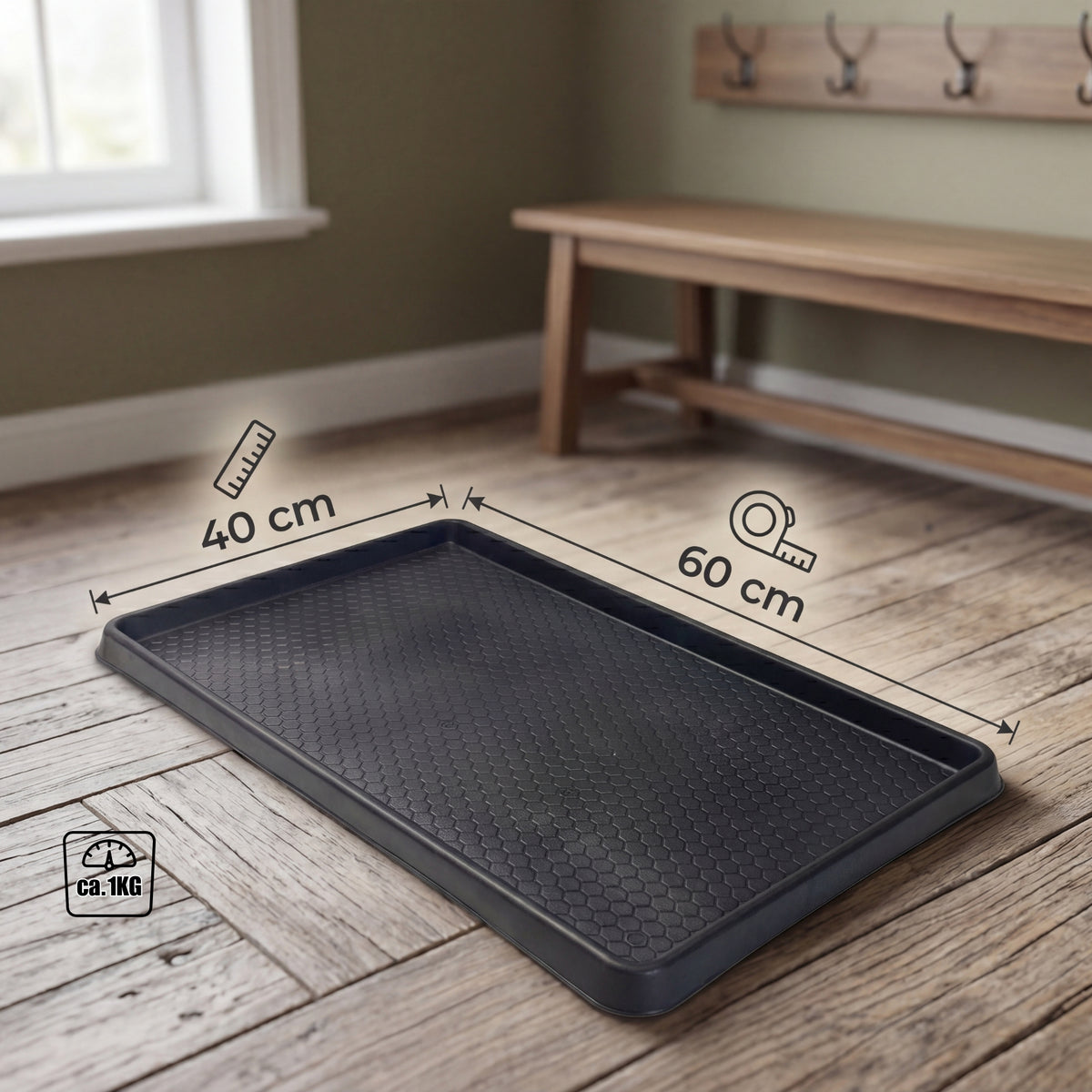 BigDean Premium Schuhabtropfschale 60x40cm extra robust Made image 2
