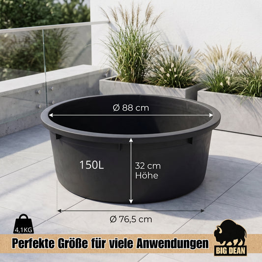 BigDean Stabiler Kübel XXL 88cm Durchmesser 150 Liter Hundebad Miniteich oder Pflanztopf image 2