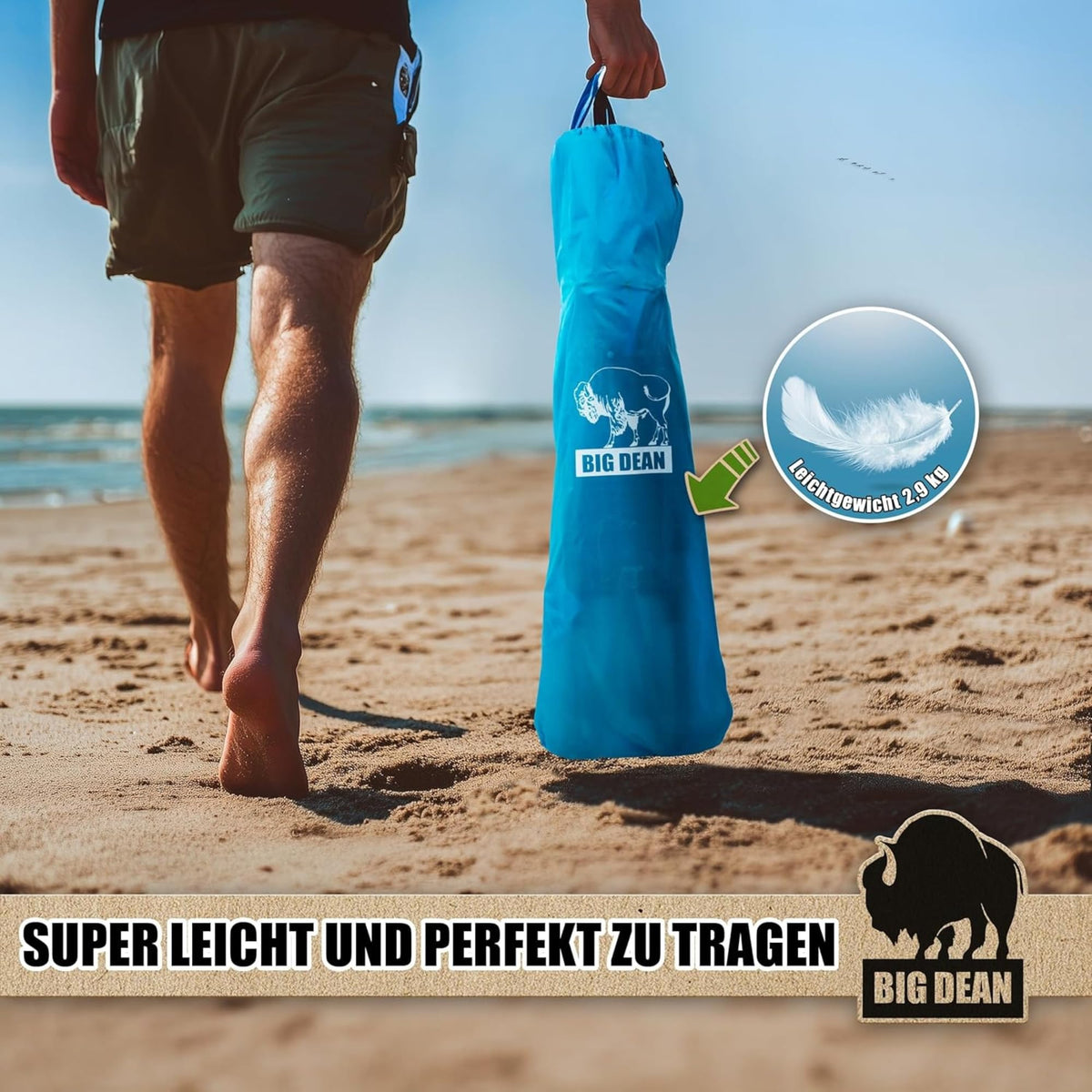 BigDean 2x Strandstuhl Klappbar sehr leicht Campingstuhl faltbar bis 150kg image 4