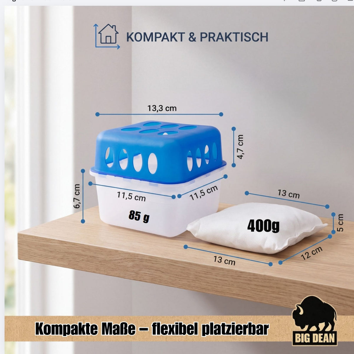 Entfeuchter Universal Set - 4x Enfeuchter + 9 Nachfüller (400g) image 5