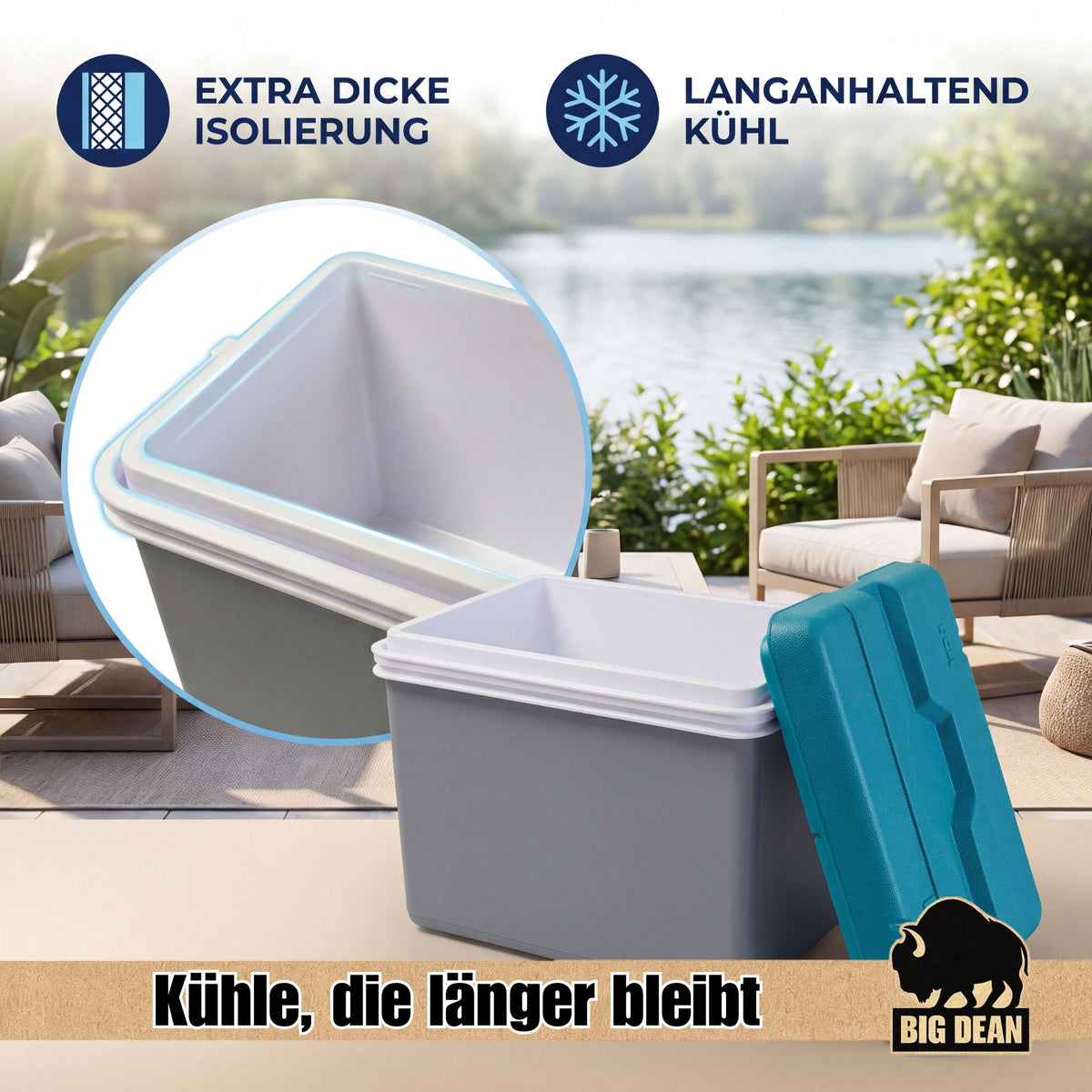 Kühlbox 35L Isolierbox Kühltasche Camping Thermobox image 3