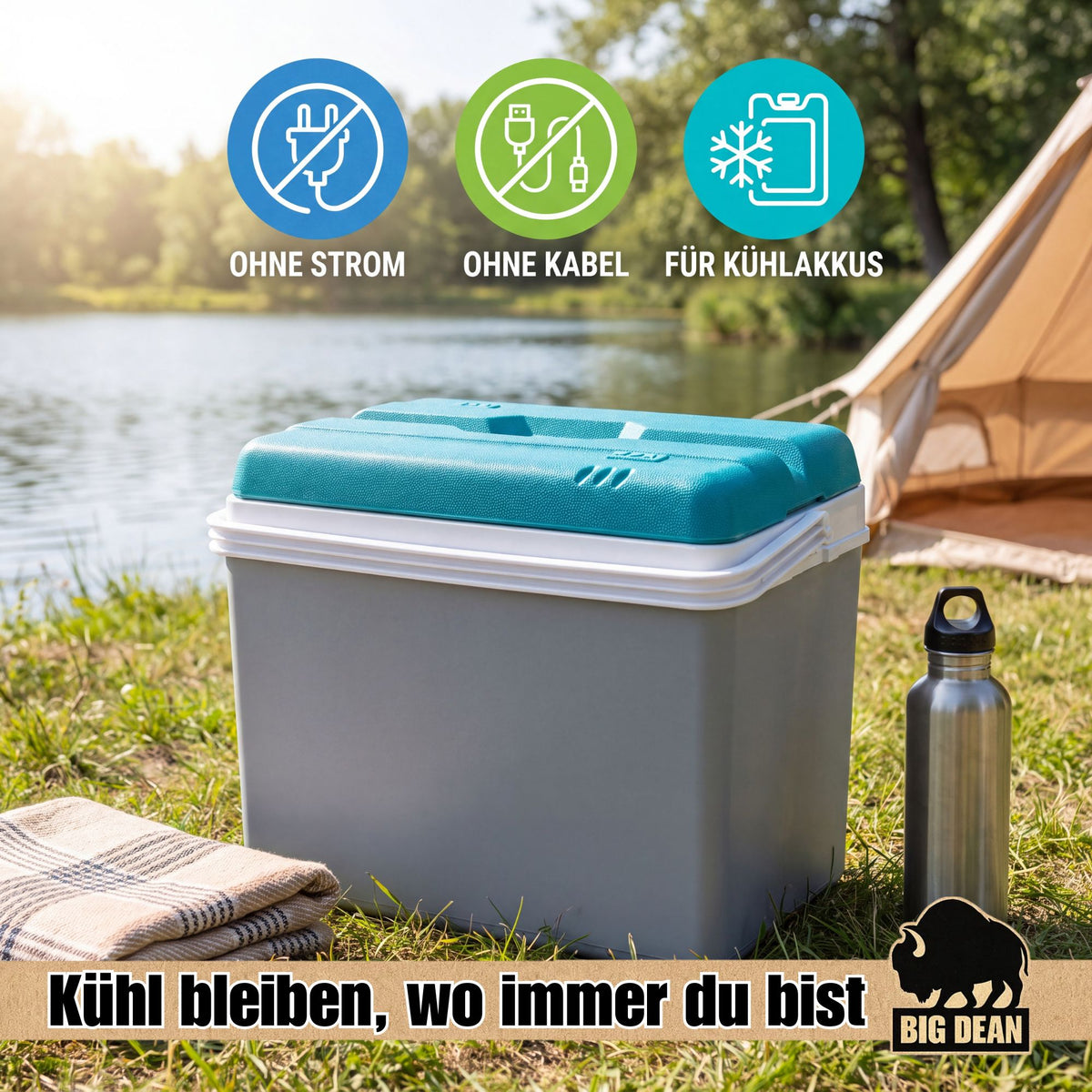 Kühlbox 35L Isolierbox Kühltasche Camping Thermobox image 4