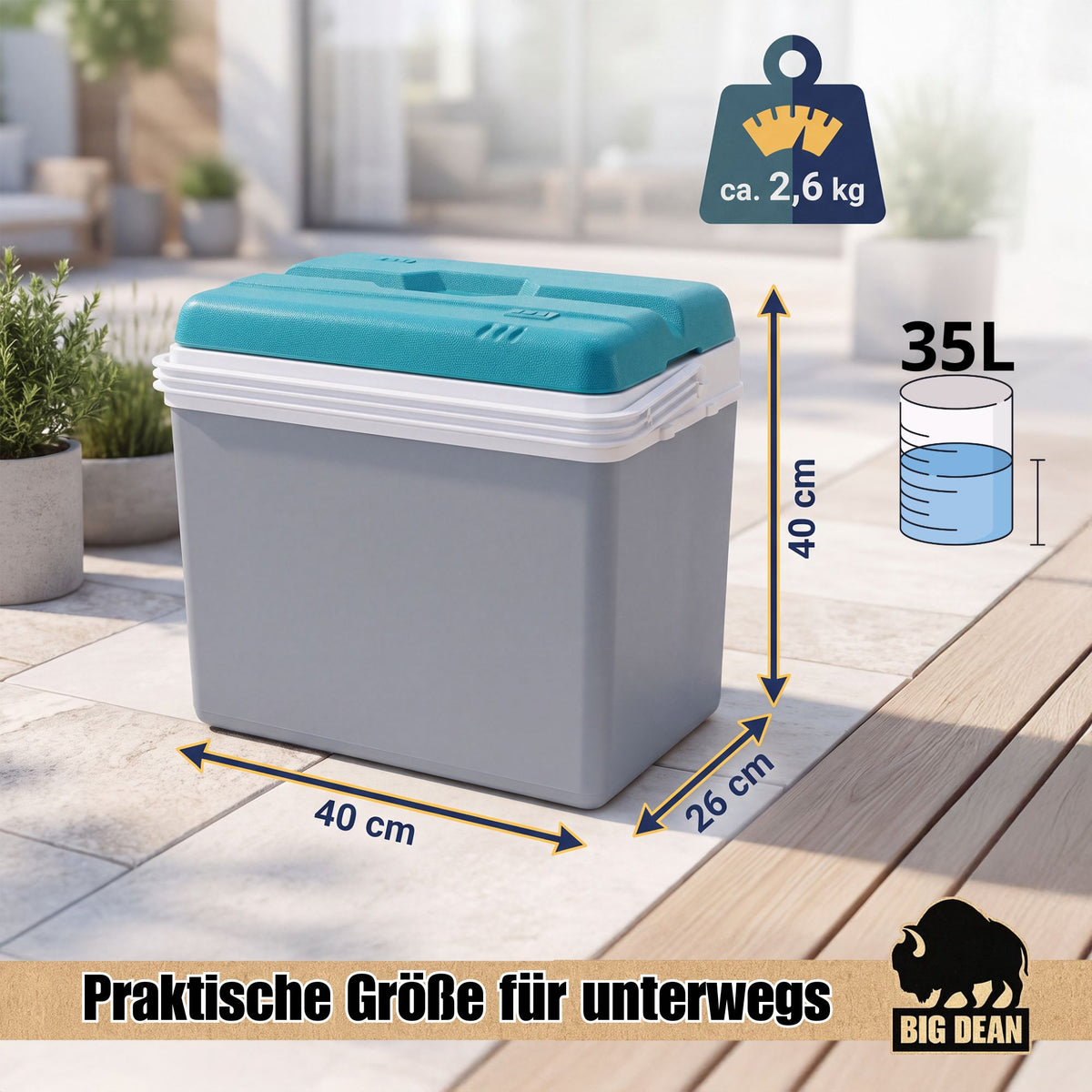Kühlbox 35L Isolierbox Kühltasche Camping Thermobox image 5