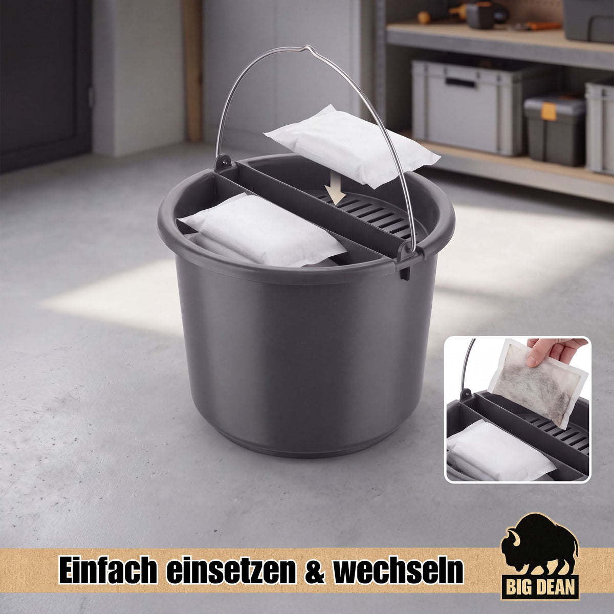 BigDean XXL Luftenfeuchter mit 12 Granulat Nachfüllpacks image 5