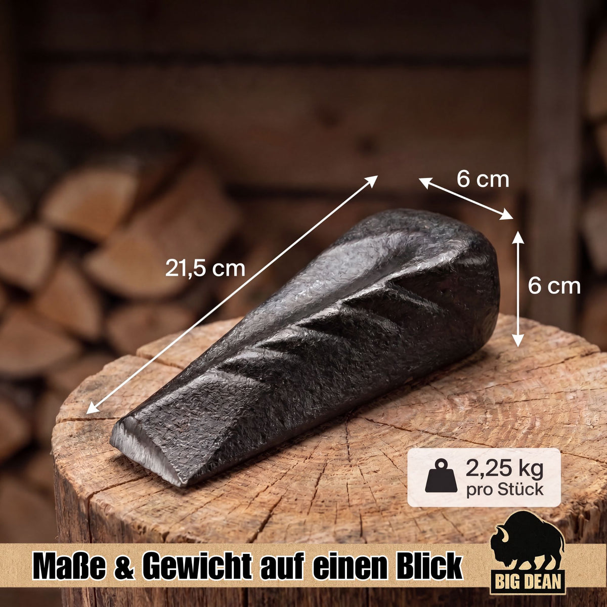 BigDean Spaltkeil für Holz Drehspaltkeil 2,25 kg Edition 2027 image 3