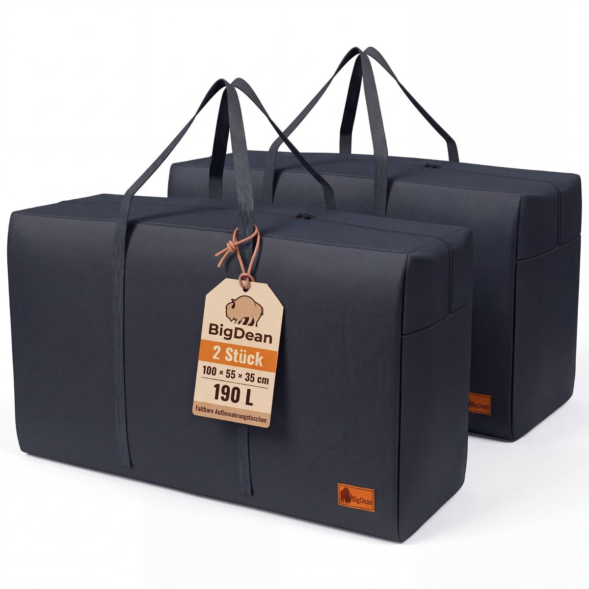 2 Stück 190L Extra Große Aufbewahrungstasche Oxford Reisetasche Groß image 1