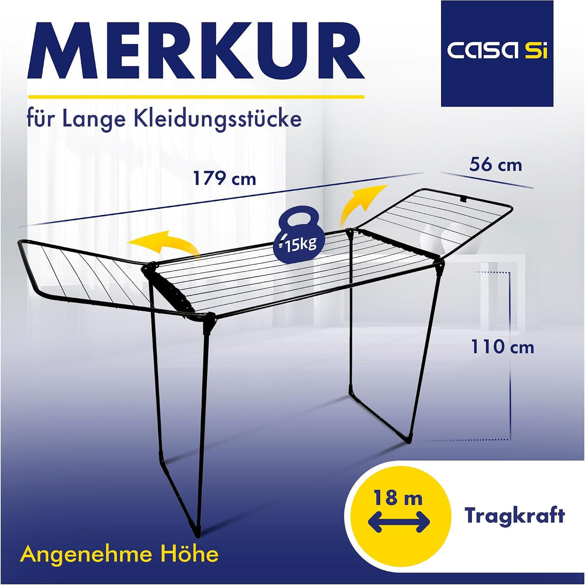 CasaSi® Merkur Super Wäscheständer 18 m  image 2