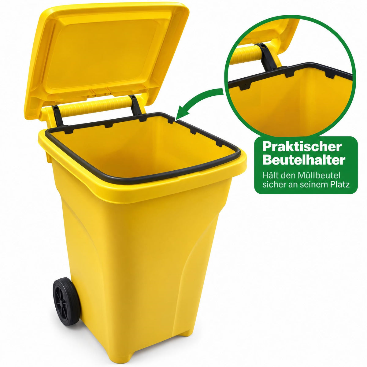 Mülltonne 80 Liter mit Rädern und Beutelhalter image 2