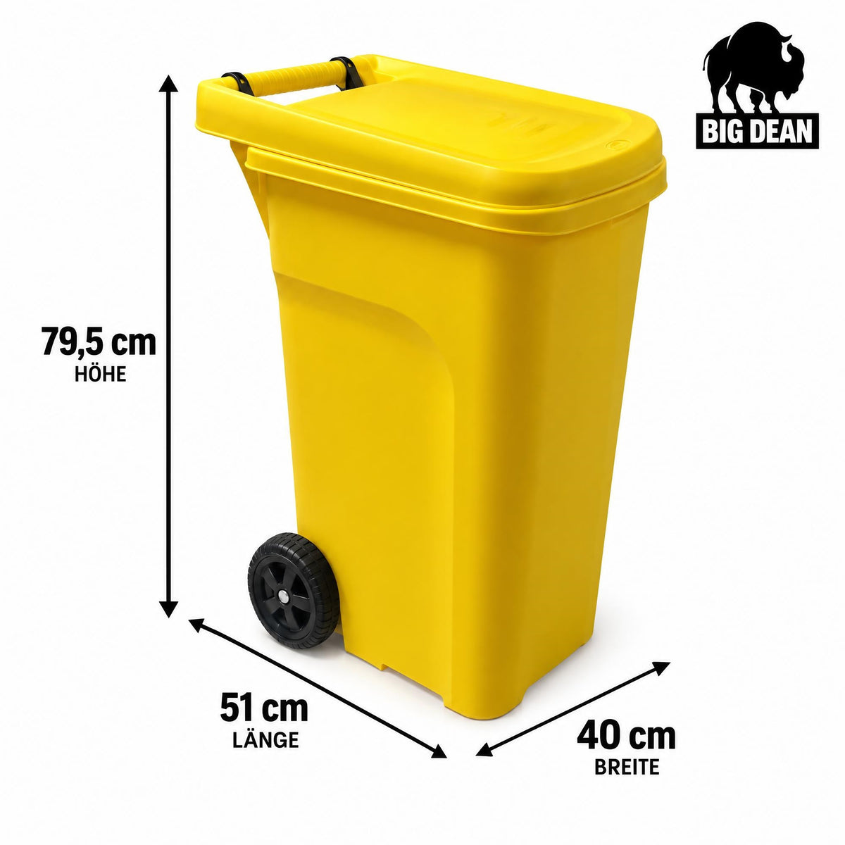Mülltonne 80 Liter mit Rädern und Beutelhalter image 3