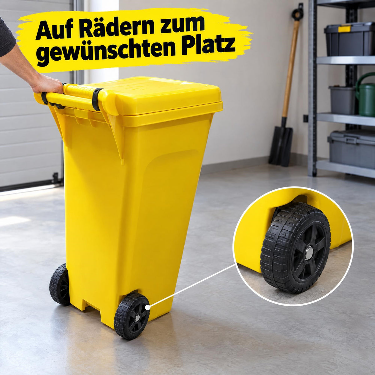 Mülltonne 80 Liter mit Rädern und Beutelhalter image 5