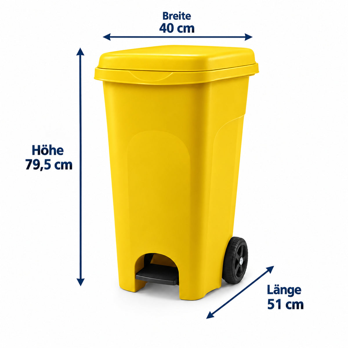 BigDean Mülltonne 80 Liter mit Rädern Beutelhalter und Öffnung per Pedal image 2